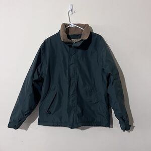LL Bean Green Sherpa Fleece Lined Goretex Thinsulate Polartec Jacket Coat Men M